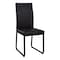 Monarch Specialties Dining Chair, Set Of 2, Side, Upholstered, Kitchen, Dining Room, Pu Leather Look, Metal, Black I 1106 - alternate 1
